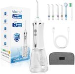 H2ofloss Water Flosser for Teeth Cordless, IPX7 Waterproof Oral Irrigator in 5 Modes, USB Recharged Water Dental Flosser with 30 Days Use, Gravity Ball for Upside Down Use, 300ml Water Tank (White)