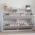 BORNOON Shoe Cabinet with 4 Flip Dr