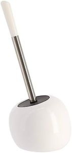 PISE Freestanding White Toilet Brush and Holder Set