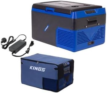 Kings Escape 50 Fridge/Freezer 12V & 24V+ Escape 50 Fridge/Freezer Cover + AC to 12V Fridge Adapter