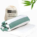 Ryt'sense 100% Bamboo Bath Towel | Ultra Soft, Absorbent, Quick Dry Towels for Pool,Facewash, Gym, Sports, Travel |75 x 160 CM| 250 GSM (Pack of 1 - Fern Green)