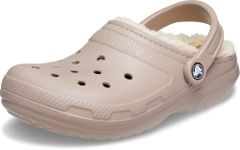 Crocs Unisex Men's and Women's Classic Lined Clog | Fuzzy Slippers, Mushroom/Bone, 11 Men/13 Women