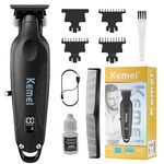 KEMEI 2293 Professional Hair/Beard Trimmer for Men Zero Gapped Hair Clippers for Barber with T Blade, Cordless Rechargeable Gift for Men