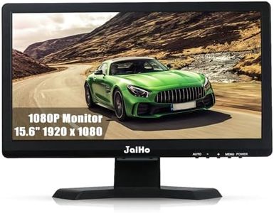 JaiHo 15.6-Inch Professional Security Monitor, 1920x1080P CCTV Screen with Metal Housing, BNC HDMI VGA AV USB, Industrial Display for DVR NVR System, 24/7 Reliable Security Surveillance