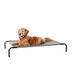 Amazon Basics Raised Dog Bed, Cooling Breathable Elevated Pet Bed, L, Grey, 130 x 80 x 19 cm (L x W x H)