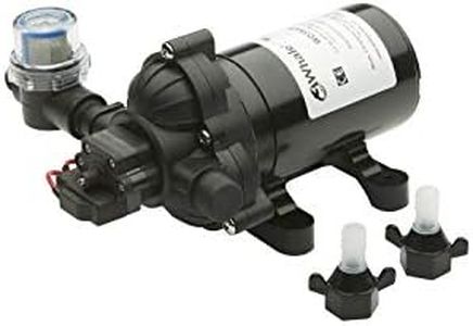 Whale WD3517P High-Pressure Wash Down Pump, 3.5 Gal./Min., 50 PSI (4.0 Bar), 12V, Two 1/2-In. Barbed Connections