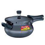 Prestige Deluxe Plus Hard Anodized Aluminium Junior Handi Pressure Cooker, 5 L Outer Lid Pressure Cooker - Black, 5 Liter