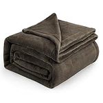 Bedsure Brown Fleece Blankets King 