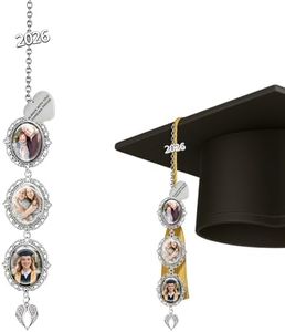 Dyoart Customized Graduation Cap Decorations Photo Charms Pendan, Personalized Grads Memorial Tassel Charm for Class of 2025, Memorial Graduation Gift for Grads Son Daugther