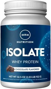 MRM Nutrition Isolate Whey Protein | Chocolate Flavored | 24g Protein | Added BCAAs + Glutamine | with Digestive Enzymes | Hormone + Antibiotic Free | 29 Servings