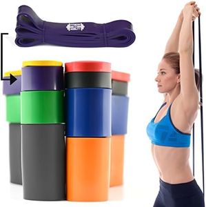 CKB LTD Fitness Resistance Bands Purple 3.2 Cm 20-45Kg Single Band for Assisted Pull Up Stretching Strong Gym Elastic Calisthenics Gymnastics Loop Powerlifting Workout for Men Women Exercises