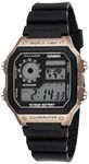 Casio Men's 10-Year Battery Japanese Quartz Watch with Resin Strap, Black, 21 (Model: AE-1200WH-5AVCF)