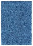 Ottomanson Indoor Solid Design Jute Back 5x7 Soft Shag Area Rug for Bedroom, Living Room, Dining Room, Office, 5'3" x 6'11", Navy