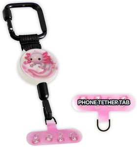 ClutchLoop Anti-Theft Phone Tether - Universal Adhesive Anchor, Retractable Steel Line and Locking Carabiner (Sol)