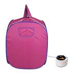 HOMECUTE portable folding steam Sauna bath and full body spa for Health and Beauty and detox-therapy machine at home for relaxation and homecare treatment | With Cap Without Foam | (Pink)