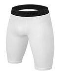 PowerLayer Men's Compression Base Layer Shorts Thermal Shorts Underwear - Bright White, L