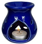 AIR-ROMA Ceramic Aroma Oil Burner Blue Color Diffuser | Strong & Long-Lasting Aroma Fragrance