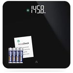 Greater Goods Digital AccuCheck Bathroom Scale for Body Weight, Capacity up to 400 lbs, Batteries Included, Black