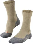 FALKE Women's TK5 Wander Hiking Socks, Crew Length, Light Padding, Athletic Sock, Breathable Quick Dry, Merino Wool, Beige (Nature Mel 4100), 5-6, 1 Pair