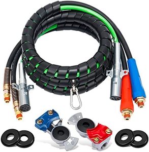 YiaChuii 12 FT Semi Truck Air Hose Kit, 3 in 1 ABS Semi Trailer Air Hose Line with Glad Hands Gladhand Seals Air Brake Lines for Trailers