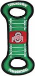 NCAA Football Field DOG TOY with Squeaker. - OHIO STATE BUCKEYES - For Tug, Toss, and Fetch. - Tough& Durable PET TOY