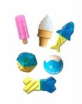 PetaHouse Holy Paws Dog Chew Toys Cooling Fish + Space Ship + Blue White Ball + Cone + Popsicle + BoneTeether Durable Toys for Dog & Puppies Color May Vary (Combo of 6)