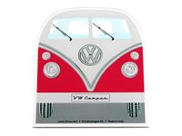 BRISA VW Collection - Volkswagen Polycarbonate Ice Scraper Windshield Scraper Snow Remover Winter Car Accessory in T1 Bus Campervan Design (Front/Red)