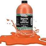 POURING MASTERS Citrus Orange Acrylic Ready to Pour Pouring Paint - Premium 32-Ounce Pre-Mixed Water-Based - for Canvas, Wood, Paper, Crafts, Tile, Rocks and More