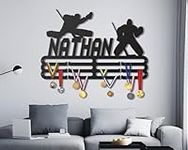 nuepzkt Personalized Hockey Goalie Medal Hanger, Custom Sports Medal Hanger, Show Team Spirit. Award Holder, Medals & Ribbons.