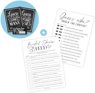 Hadley Designs 20 Minimalist Wedding Games For Bridal Shower, 25 Funny Games for 20 Guests-Guess How Many Kisses Games