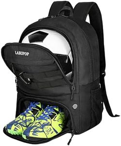 LARIPOP | Basketball & Soccer Backpack Bags With Shoe Compartment Ball Holder For Sports Basketball, Volleyball & Football players Teen Kids Boys Girls Man And Woven Sport duffel Gym Backpacks Bag, fit to Youth & Adult