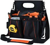Stahlusdick Electrician Tool Pouch 18 Pockets with Shoulder Strap Belt Tool Pouch Side Professional Tool Bag Organizer for Technician, Carpenter, Constructor 3-in-1