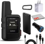 Garmin inReach Mini 2 Satellite Communicator, Lightweight Compact Rugged Design, Portable Handheld GPS for Hiking, Text Messaging Device Bundle with Accessories (Black)