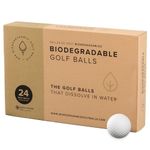 Biodegradable Golf Balls | Water Dissolvable | Eco Friendly Golf Gift | Water Soluble | Perfect for Outdoor Practice | Dissolves in 2-4 Weeks (24)