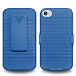 Amzer AMZ93316 Shellster Case Cover for iPhone 4 (Fits at and T, Sprint and Verizon iPhone 4/4S), 1-Pack, Retail Packaging (Blue)