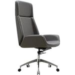 VOSMII Desk Chairs High Back Home Office Black Leather Multi-functional Swivel Chair (Color : Gray)