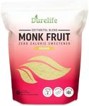 Durelife Golden Monk Fruit Sweetener, 1:1 Sugar Replacement, Keto Diet Friendly, Zero Calorie, Kosher Sugar Substitute Crystal, Golden - 5 lb Bulk Size (Packaging May Vary)