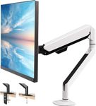 Zumist Single Monitor Arm Aluminium - Gas Spring Monitor Arm 13-32 Inch Screen, Adjustable Ergonomic Monitor VESA Mount Screen Stand, Aluminium Gaming Monitor Mount &Grommet Mounting Base, 4.4-19.8lbs