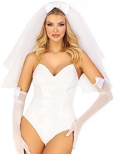 Leg Avenue Women's Bridal Veil, Halloween Costume Accessories, White, One Size