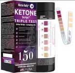 150ct ✓✓✓ T R I P L E Test Ketone Strips | Complete KIT | 3X Urine Accuracy for Ketogenic, Ketosis, Low-carb, Paleo & Keto Diets | Urinalysis Test Tube, Travel Pouch & Built-in Color Chart | XL Strip