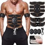 OSELEE ABS Trainer Muscle Stimulator, Muscle Toner EMS Abdominal Toning/Waist/Leg/Arm/with 6 Modes, for Men & Women Home Body Fitness Stimulator Exercise Equipment