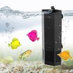 Jainsons Pet Products 3 in 1 Aquarium Corners Filter Submersible Filter for Oxygenation Circulation Internal Filter, Physical, Biological, Chemical Filtration 28W, F. Max: 1600L/H