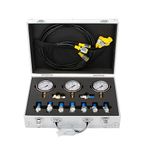 UCYHINMEY Hydraulic Pressure Test Kit, 4000/6000/10000 PSI, 8 Test Couplings & 1 Quick Connector & 3 Test Hoses, Hydraulic Pressure Guage Kit, for Excavator Construction Machinery