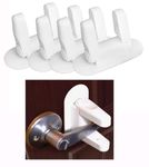 Eco Shopee SHOPPING SIMPLIFIED Door Lever Child Lock Non-Toxic Easy Installation and Versatile Safety Solution for Every Room Secure Your Home with Ease (BSL 2104, White) (Pack of 4)