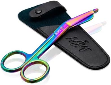 MJW Lister Bandage Scissors - Multi-Colored Rainbow Titanium Finish EMT & Trauma Shears – 5.5 Inch Medical Grade Stainless Steel Nursing Scissors for Cutting, Dressing, Tape, Gauze and Ostomy Care