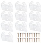 8pcs Drawer Guides, 2.36x1.65x0.31in Plastic Drawer Track Guide with 16 Screws Center Mount Drawer Rail Bracket Replacement Drawer Slides Drawer Repair Kit for Dresser Drawer Closet Cabinet