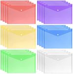 Mardatt 24Pcs Plastic Envelopes wit