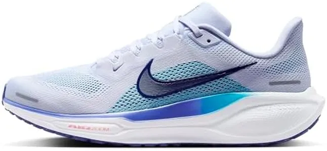 Nike Men's Pegasus 41 Sneaker, Ghost/Blue Void/Football Grey/Deep Night, 10