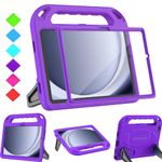 BMOUO Kids Case for Samsung Galaxy Tab A9 Plus 11 inch 2023 (SM-X210/X216/X218) - with Built-in Screen Protector, Shockproof Covertible Handle Stand Samsung Galaxy Tab A9 Plus Case for Kids, Purple