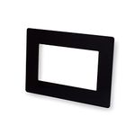 Double & Single Light Switch Surround Acrylic Finger Plate Panel Socket Multiple Colours (Double, Black)